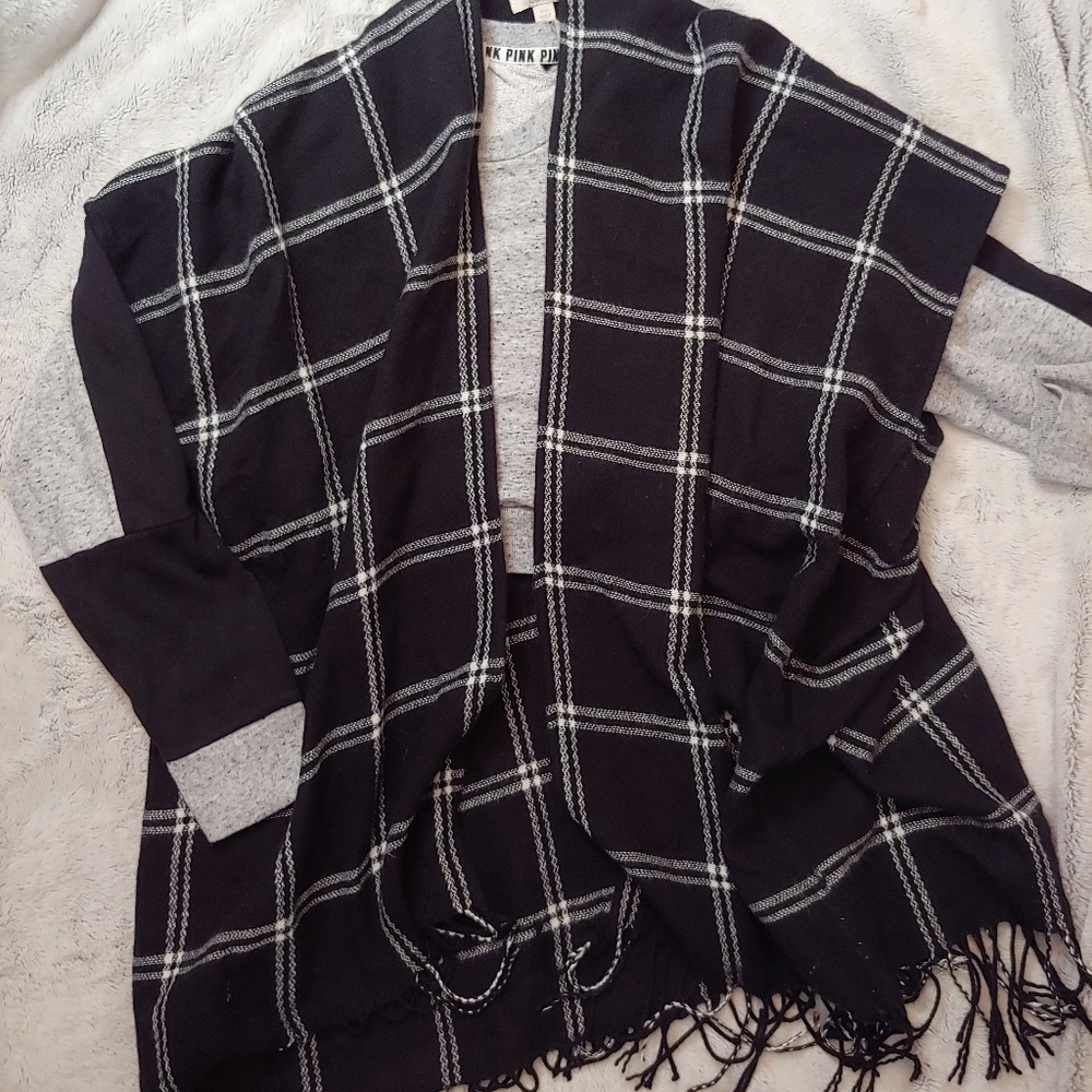 Ann Taylor LOFT Square Poncho w/Sleeves